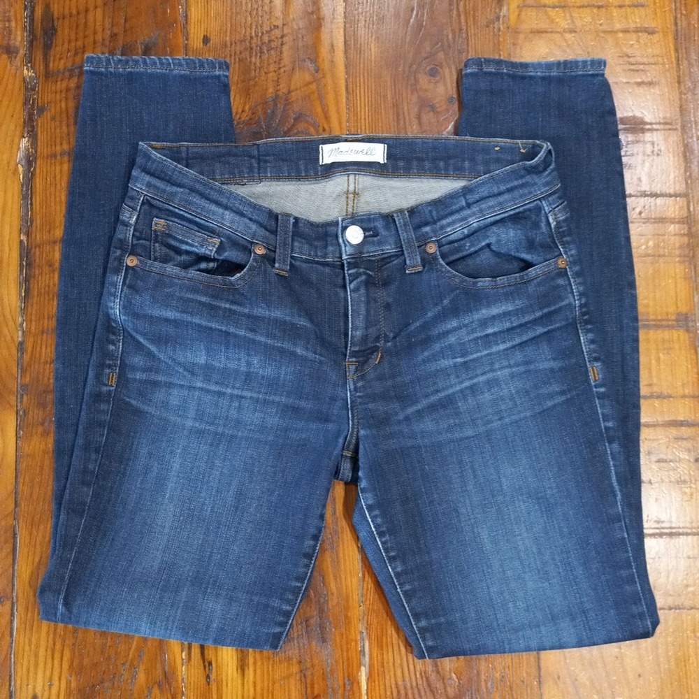 Madewell Jeans Womens 28 Skinny Skinny Ankle Blue Denim Low Rise Stretch